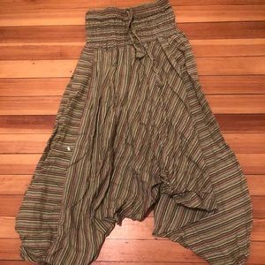 Harem Linen Drop Pants
